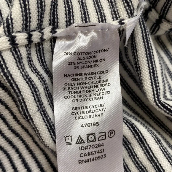 Loft Open Hooded Striped Cardigan 💗 White & Black - Picture 15 of 16